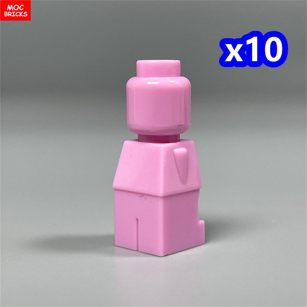 10 peças Blocos MOC Figura Corpo Estátua Micro Peça de Xadrez 85863 16478 90398 Personalizado em Branco Sem Impressão Blocos de Construção Brinquedos para Crianças