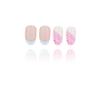 Colorful French Tip Press on Nails Glossy Nude Fake Nails Short Oval Lines Glue on Nails Reusable Acrylic Stick on Nails for Women