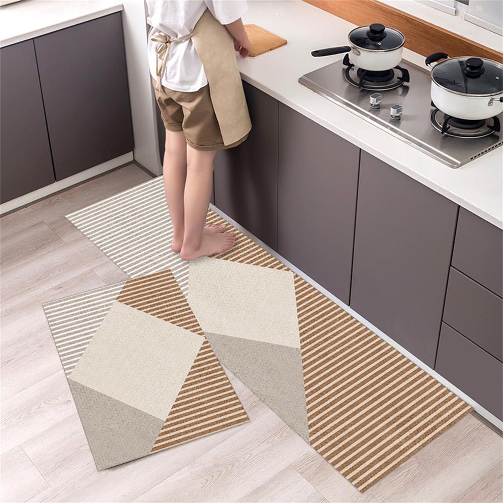 Black White Moroccan Pattern Kitchen Mat Non-Slip Machine Washable Rug Set for Home Decor Anti-Fatigue Floor Mats