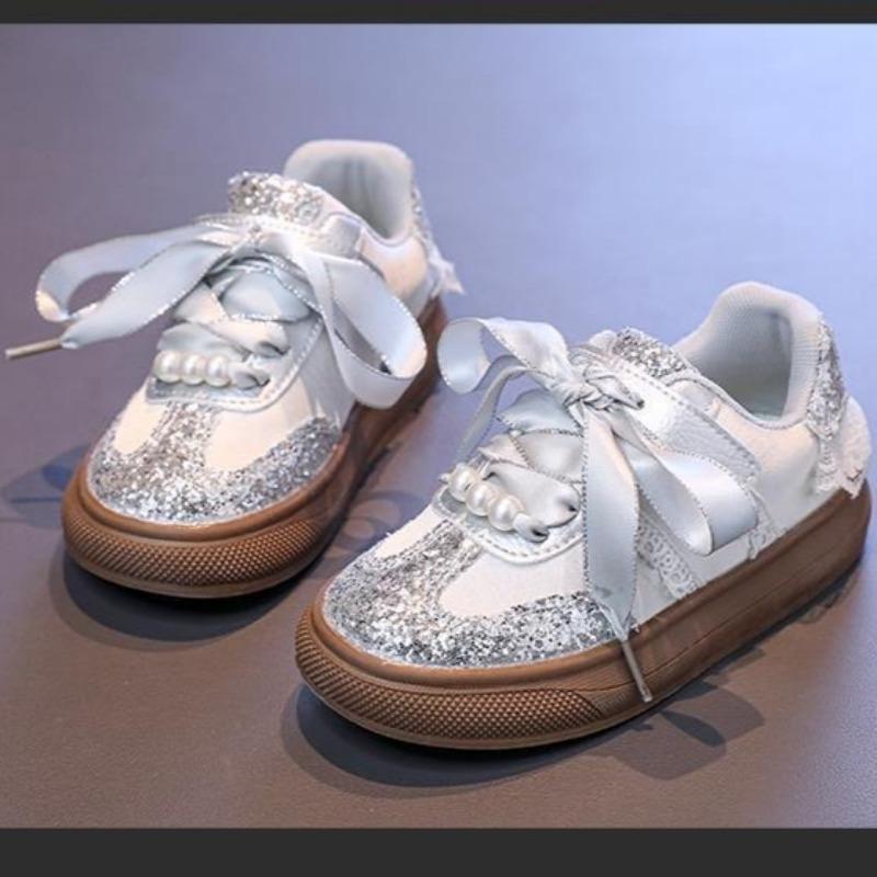 Lace Girls Shoes Autumn Winter New Kids Sneakers Soft‑Sole Board Shoes for Students