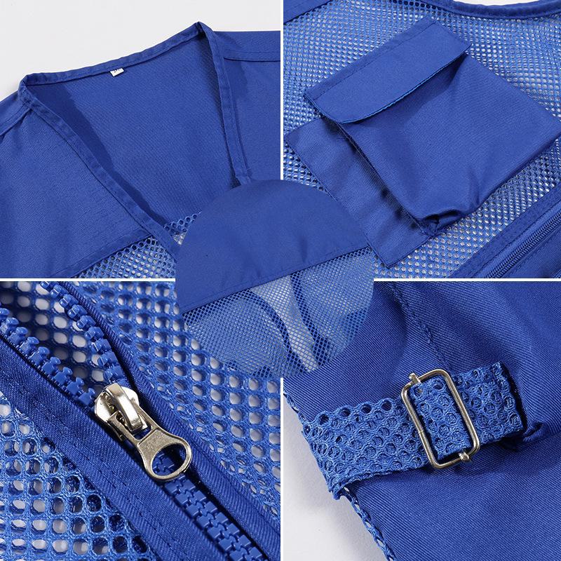 Custom Logo Emergency Management Safety Vest - Multi-Pocket Workwear for Photojournalists