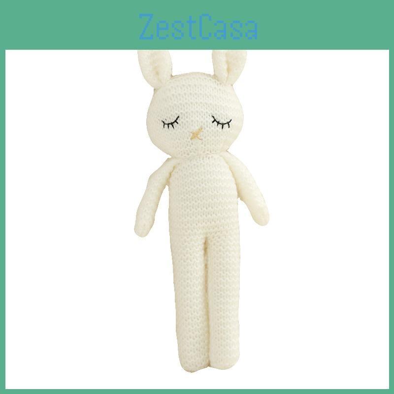 Bunny Knitted Cute Shark Plush Toy Stuffed Animal For Infants And Toddler Play