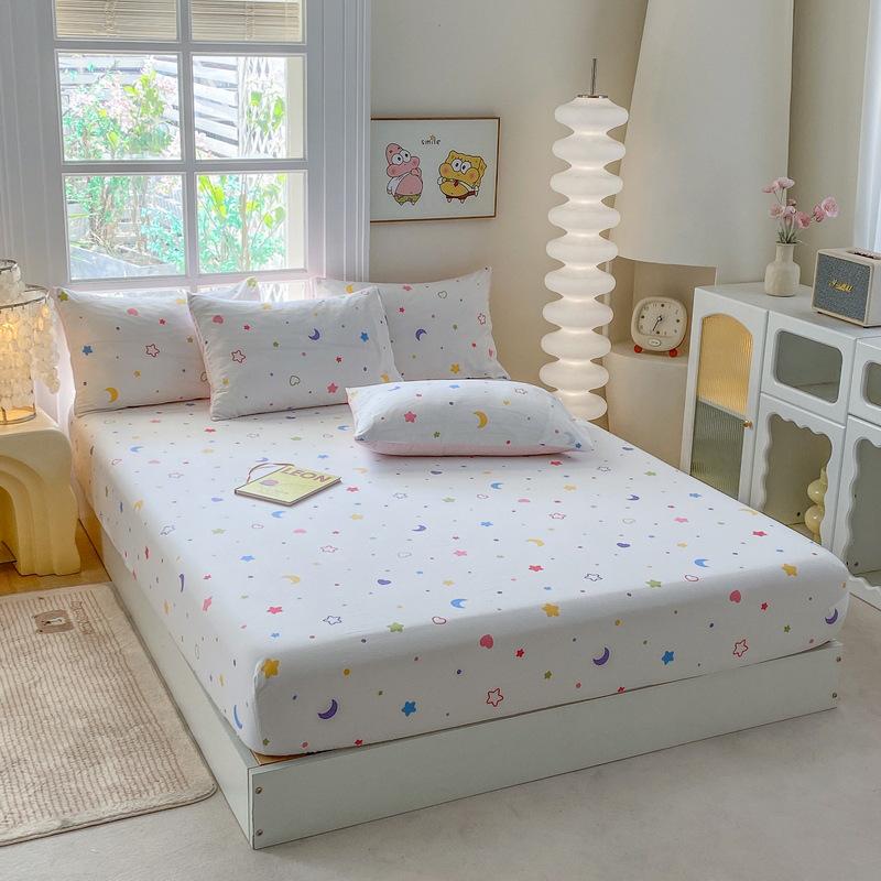 2026 Cartoon Fitted Bed Sheet - Four Seasons, Non-slip Dormitory Mattress Cover