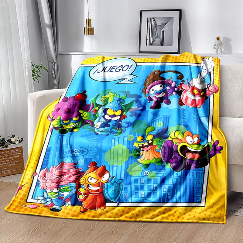 1pc Blanket Superthings3 Print Design, Lightweight Blanket for Sofa, Bed- Soft &Warm, Gift for All Seasons like Christmas, Halloween