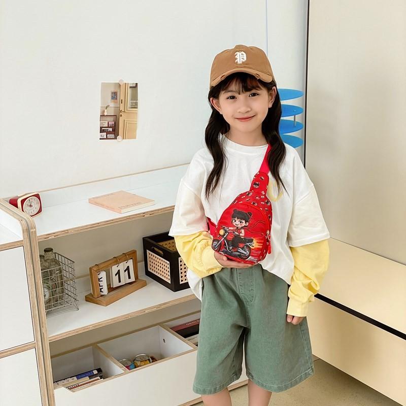 Zha Ne 2 Children Fashion Cartoon Crossbody Bag Polyester Material Outing School