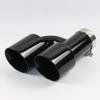 Car Accessories Stainless Steel and Bright Face Without Marked H-type Double Outlet Straight Edge Exhaust Pipe Tailpipe