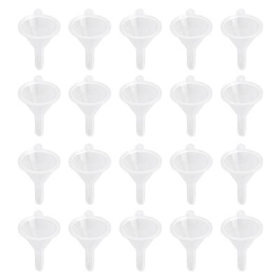 20 Stück Mini-Trichter-Set Klare Plastiktrichter für Parfüm Ätherisches Öl Sandkunst Laborflasche