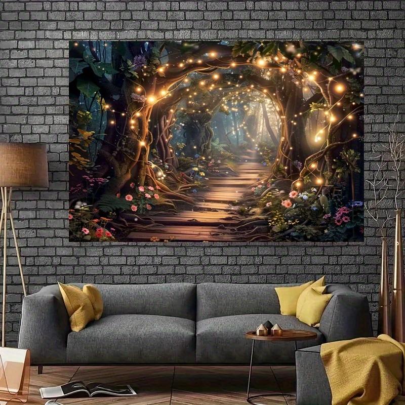 Magic Forest Scene Background Banner, no need for electricity, suitable for parties, weddings, and photography events