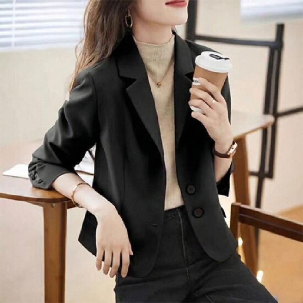 Navava Women Clean Office Two Button Long Sleeve Jacket Nc489