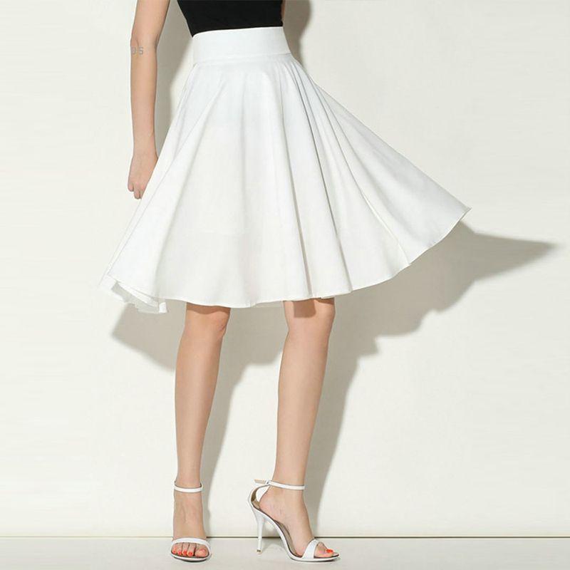 Premium Quality New Women Flared Knee Length Skater Skirt For Stylish Office Wear