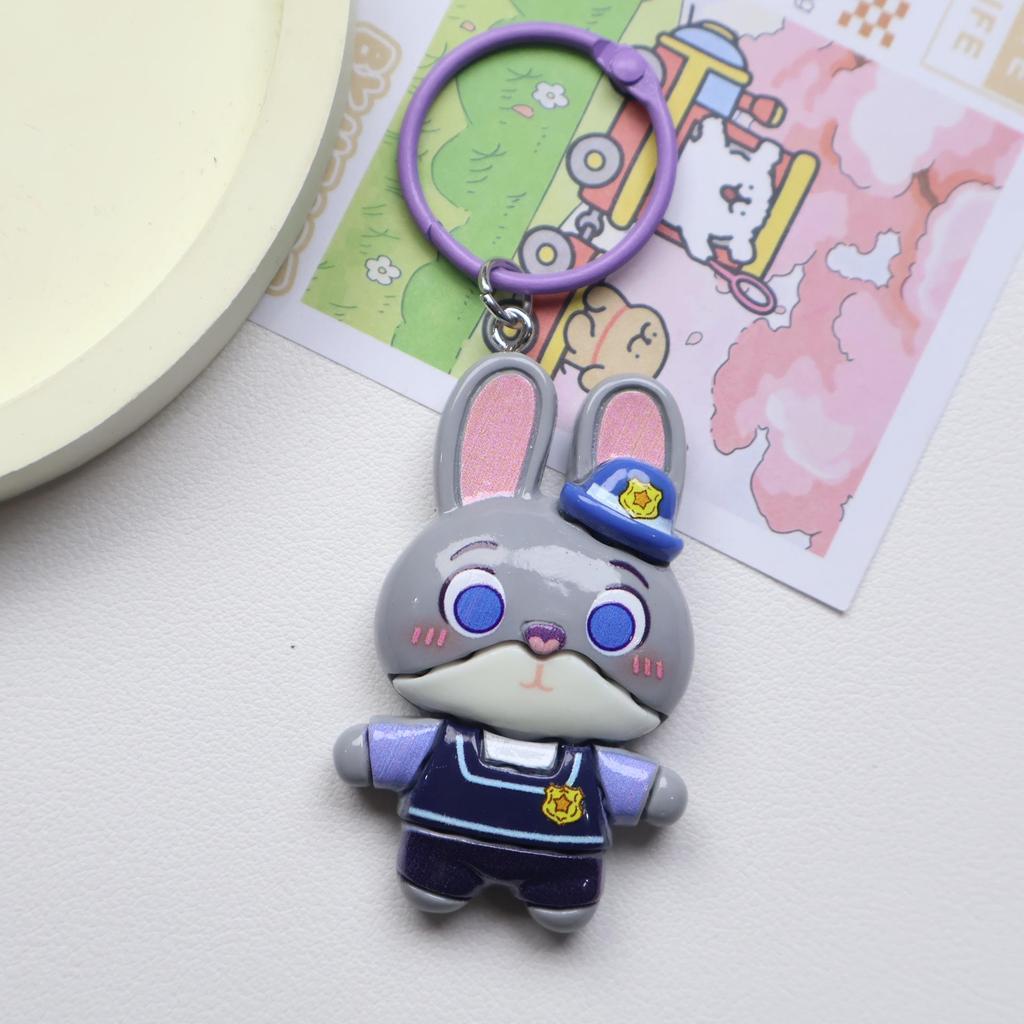 Crazy Animal Cartoon Resin Keychain Pendant for Bags and Backpacks - Couple Gift