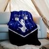 1PC Custom Name Cheerleader Banner Outdooor Flannel Blankets Patterns Throw Blanket All-Season Soft Gift for Couch, Bed, Camping Gifts