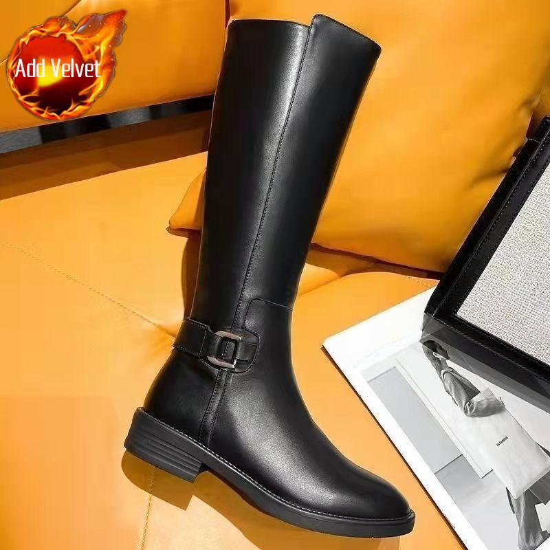 Fashion Retro Knee High Shaft Shoes Woman Warm Leather Boot New in Hot Trend 2025 Designer Luxury Rock Gyaru Sale Long Boots for Women
