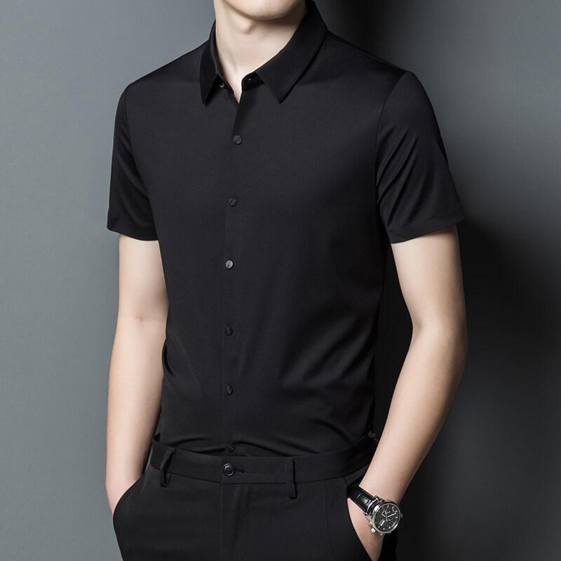 

Мужская рубашка с длинным и коротким рукавом, не требующая глажки: Чистый, Приталенный крой, Формальная одежда с заостренным воротником - Коллекция Весна/Лето XX-Large (2XL)