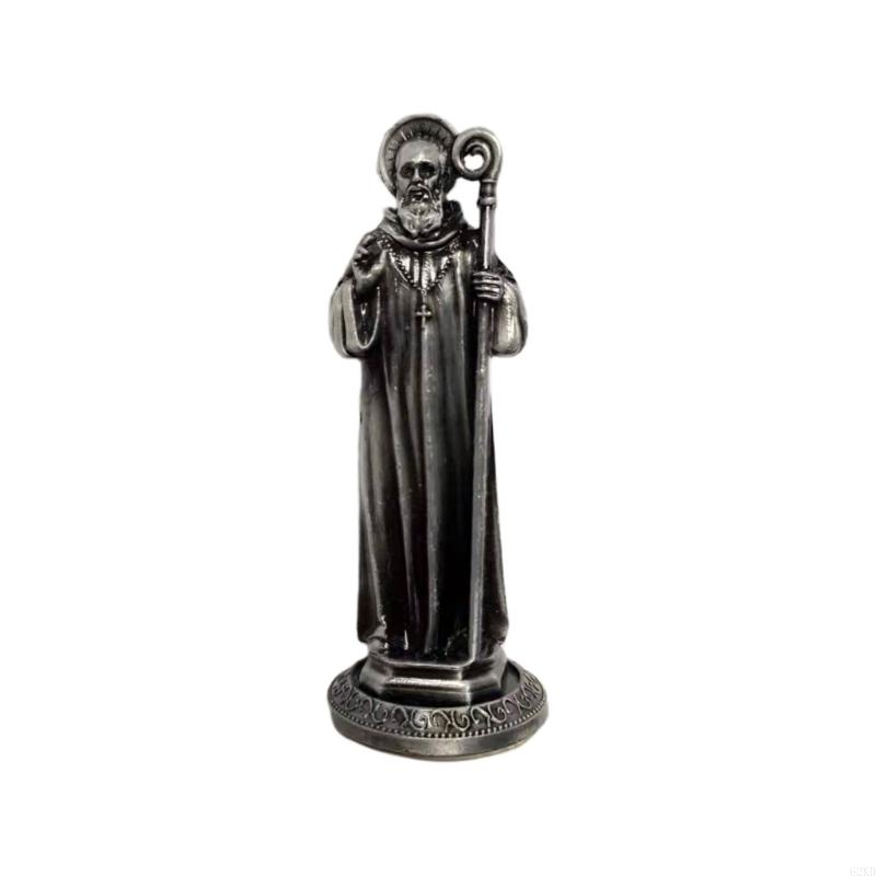 62KD Metal Maria Figurine Vintage Antique Christian Religious Figure Statue Ornament