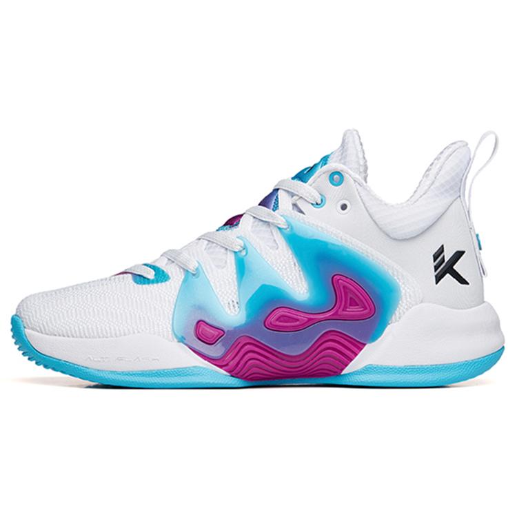 New Anta Mountain 1 Breathable Low Top Performance Basketball Shoes Men's White Blue Purple 112221623S-2
