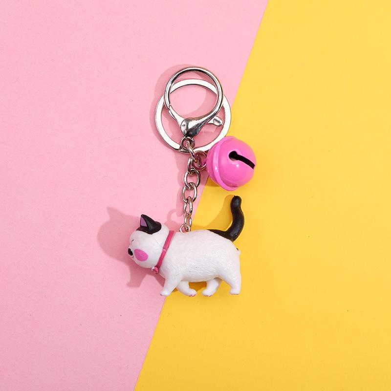 Creative Cat Keychain Bell Pendant for Backpack or Bag - Unisex, Perfect for Couples and Students, Small Gift