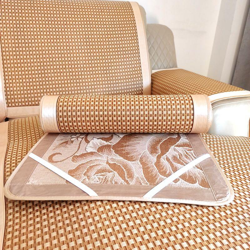 

Summer Mat Sofa Cushion Rattan Mat Double-Sided Summer Non-Slip Cushion Fabric Sofa Seat Cushion Floating Window Sill Small Mat Summer Jade mat (double-sided) 50*50cm