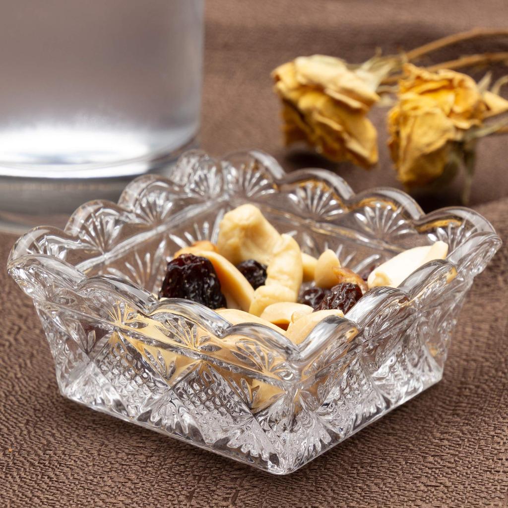 Toyo Sasaki Glass Japanisches Kleines Quadrat Set aus Kleinen Sojasaucen Kleines Quadrat Tiefes Glas Geschirr TS44022 Teller, Schale, Schale, 6, Schale, Teller, Spähend,