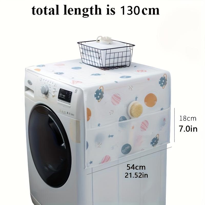 Versatile Dust Cover With Storage Pockets - Waterproof, Fresh Design For Refrigerators, Washing Machines & Tables - Home Organization Accessory
