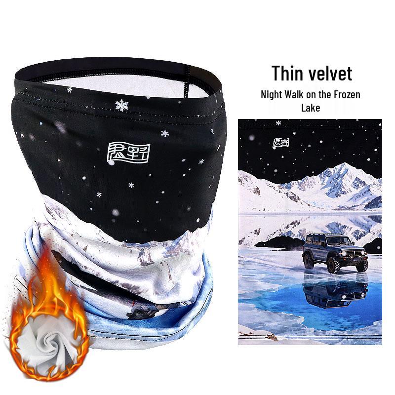 Unisex Fleece-Lined Neck Gaiter for Cycling: Windproof Mask & Cold Protection Neck Warmer.