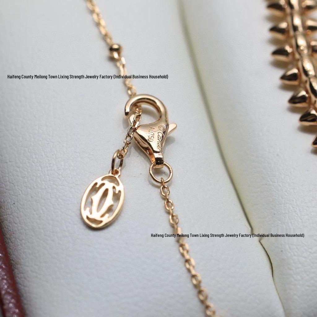 Gold Bullet Rivet Necklace with Star Clavicle Chain - Fashionable Pendant for Women