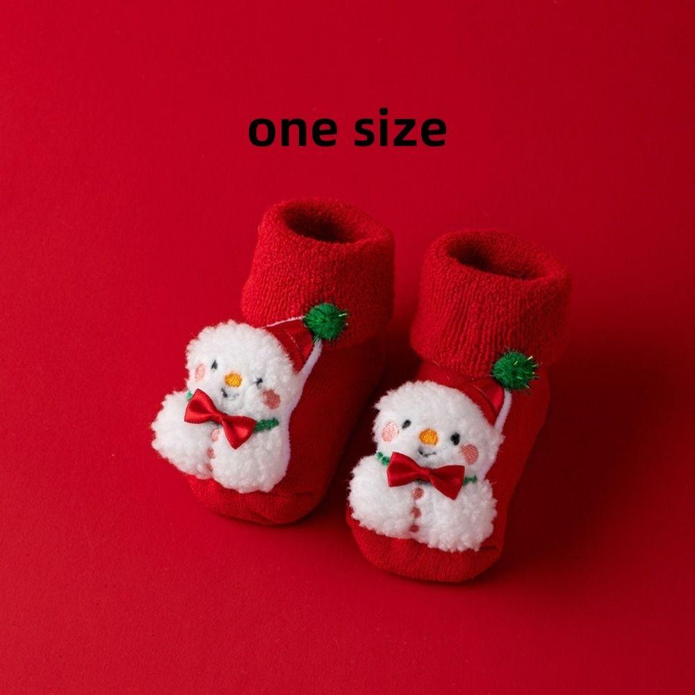 High Quality Cotton Newborn Kids Socks Red Santa Claus Baby Girls Boys Warm slippers 0-3years Children Sock Christmas Gifts