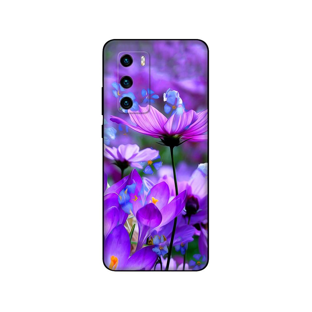 For Huawei P40 Case 6.1inch Soft Silicon Phone Back On Huawei P 40 Pro Cover Bumper Fundas Black Tpu Case Pink Anime Space Car