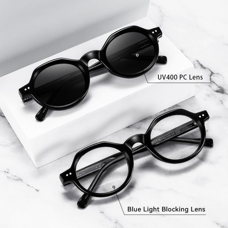 2026 Fashion Oval Sunglasses Outdoor Sports UV400 Sun Protection Glasses Men's Retro High-Quality Acrylic CP-Plugged Goggles