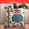 Timeless Design Owl Print Square Pillowcases For Elegant Home And Car Decor
