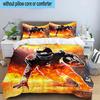3PCS Football Player In Flames 3pcs Bedding,Including 3PCS Duvet Cover And 2pcs Pillowcases Perfect for Christmas,Ideal for Bedroom, Dormitory