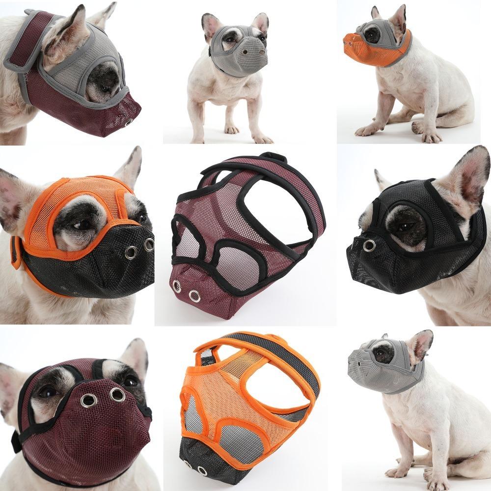 Mesh Structure Dog Muzzle Multi Sizes Bulldog Muzzle Breathable Muzzle  Daily Training