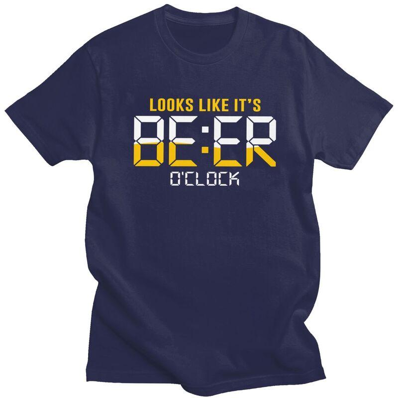 Custom Looks Like Its Beer Oclock T Shirt for Men Pure Cotton Tshirt Leisure Tees Tshirts Slim Fit