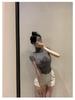 Korean Dongdaemun Sexy Spicy High Neck Slimming T-shirt