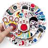 50pcs Bowling Cartoon Graffiti Sports Stickers: DIY Waterproof for Bottles & Suitcases