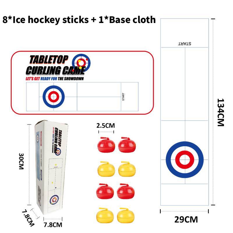 

Preschool Ice Curling Toy With Abs Construction For Family And Classroom Fun White A