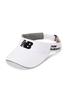 New Balance COOLMAX Sun Visor Adjustable FR Men's (Sweat-Wicking, Quick-Drying, Size) / 012-4987006 030_White