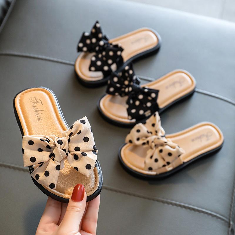 Girls' Bow Sandals - Non-Slip, Soft Bottom, Casual Summer Footwear