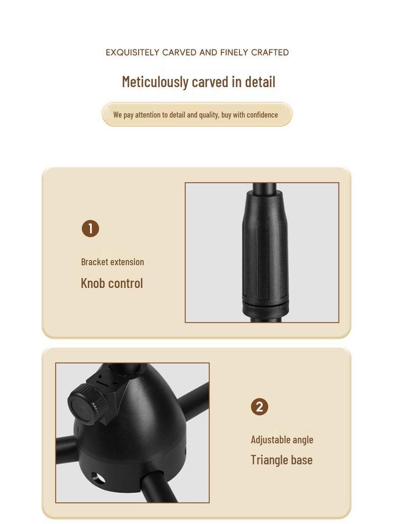 Universal Retractable Microphone Tripod for Live Streaming, Stage Performance & Mobile Phone