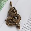 Retro Bishop  Creative Trend Metal Dragon Pendant Necklace Men and Women Pendant Gift Accessories
