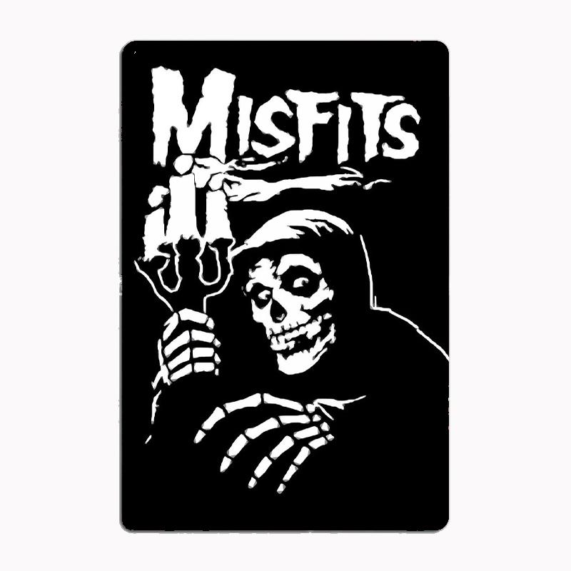 

Misfits хэви-метал музыка металлическая табличка постер декор для гаража комнаты автомобильный клуб жесть декор для дома 20x30cm（7.8x11.8inch）