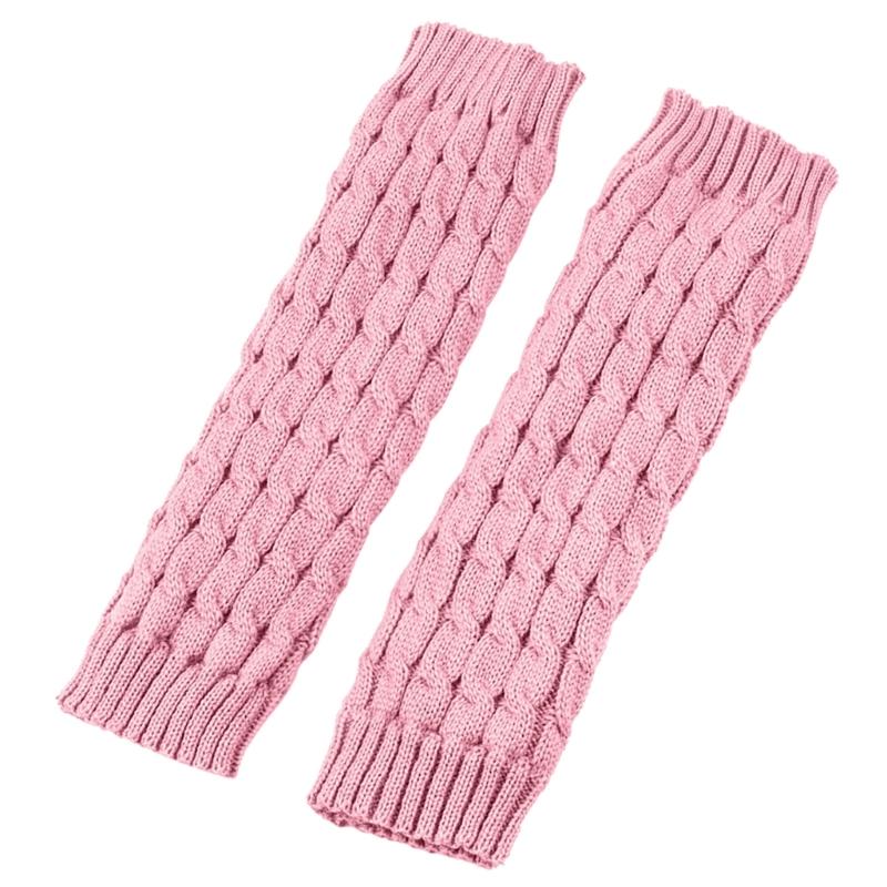 

Knitted Leg Warmer Women Balletcore Long Leg Warmer with Furry Liner for Girls Balletcore Stockings Wrist Warmer Gloves розовый