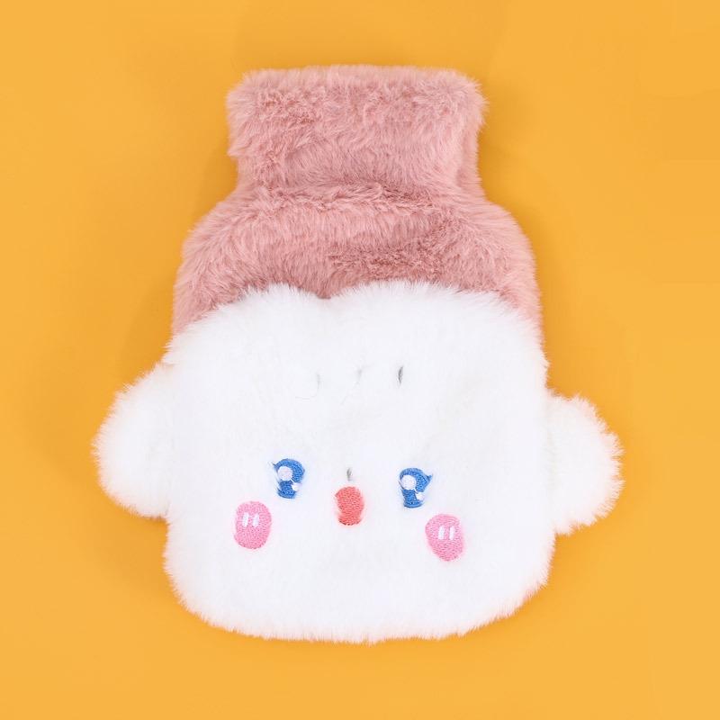 Cartoon Plush Hot Water Bottle & Hand Warmer - Removable, Washable, Cute Design for Students and Babies