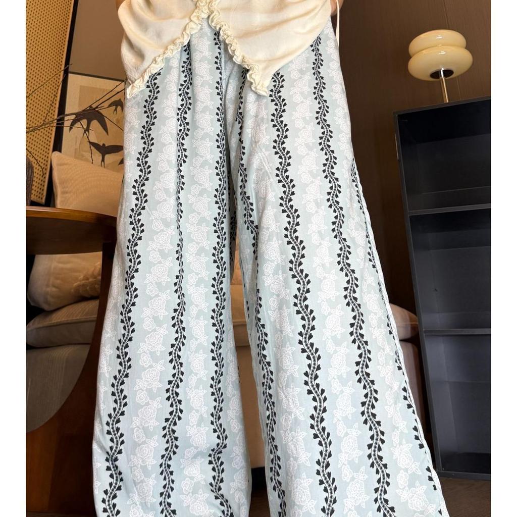 Versatile Summer Wide-Leg Cotton Silk Pants