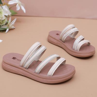 Damen Pantoffeln Sommer Neue Pantoffeln Damen Mode Rutschfest Bequem Flachsohlig Atmungsaktiv Sandalen Damenschuhe