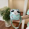 Cinnamoroll Hello Kitty Kuromi Canvas Umhängetasche mit Nähten für den täglichen Gebrauch