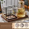 Luxury Glacier Glass Pitcher & Cup Set for Living Room - Elegant Cold Water Drinkware