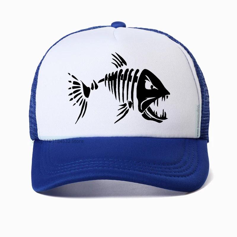 Fish Bone Unisexs Caps Camouflage Hunting Fishing Unisex Baseball Cap Summer Mesh Breathable Unisex Hat For Unisex Casual Bone Casquette