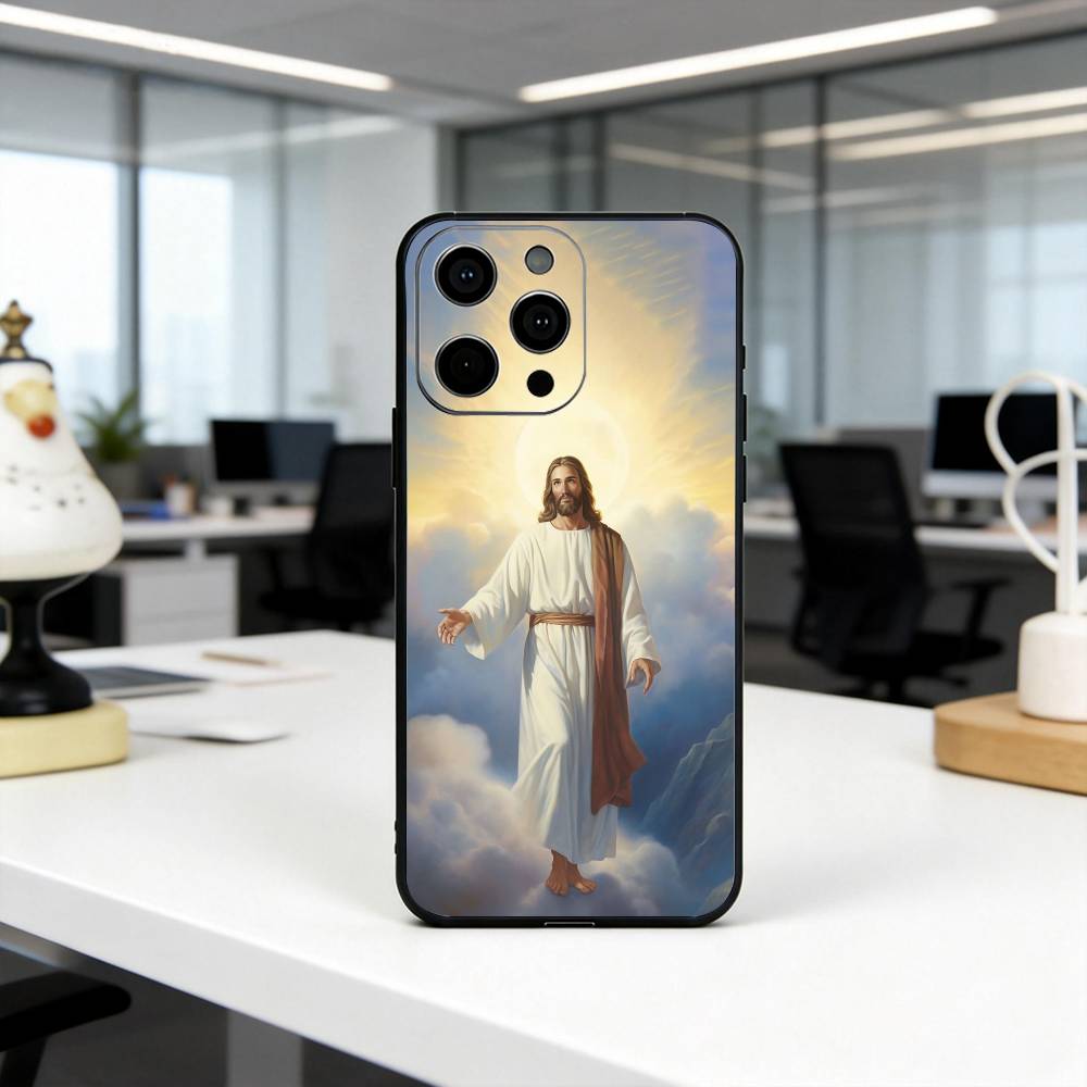 Holy J-Jesus C-Christ JC Phone Case For iPhone 17, 16,15,14,13,12,11 Plus,Pro Max, Others Soft Black Cover