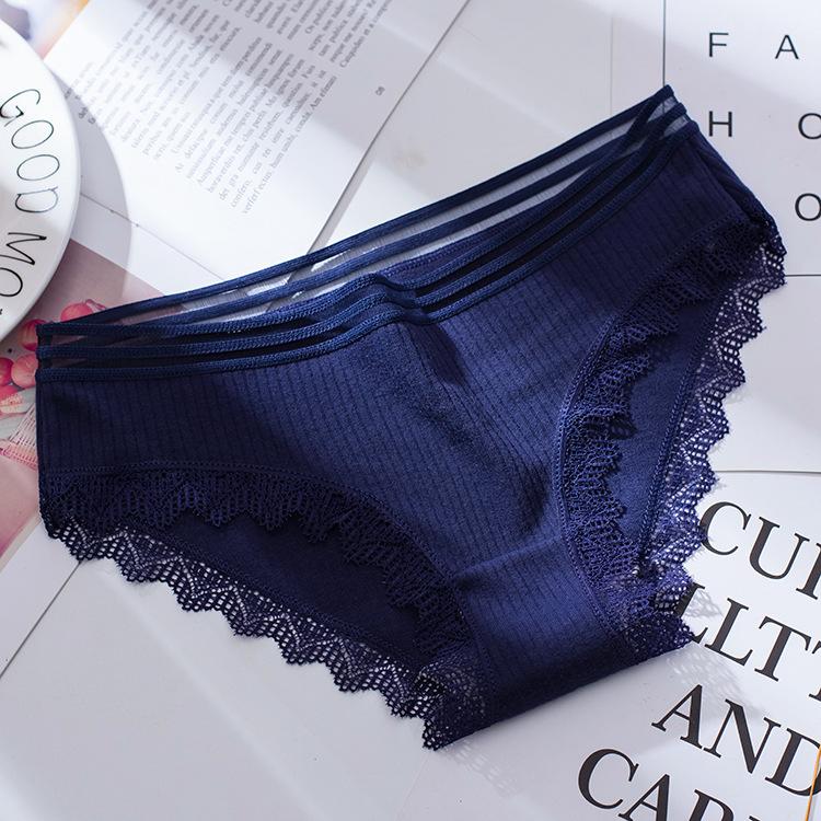 Women's Seamless Solid Color Lace Briefs Sexy Soft Japanese Style New Underwear